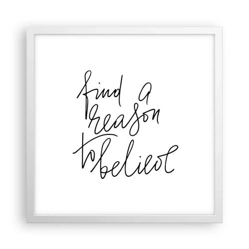 Plakat i hvid ramme - Det er muligt - 40x40 cm