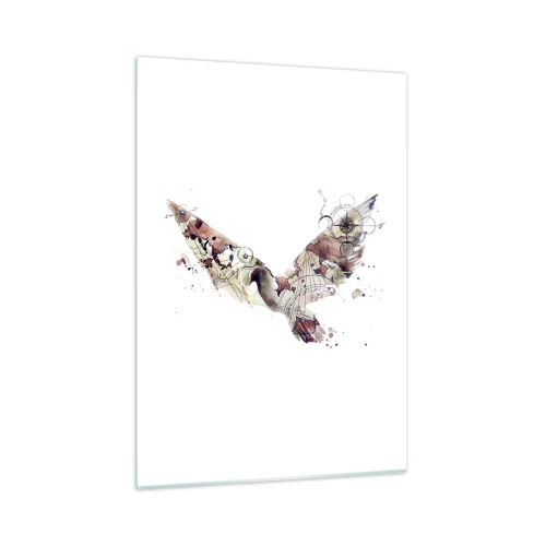 Billede på glas - Vandringsmand i luften - 50x70 cm