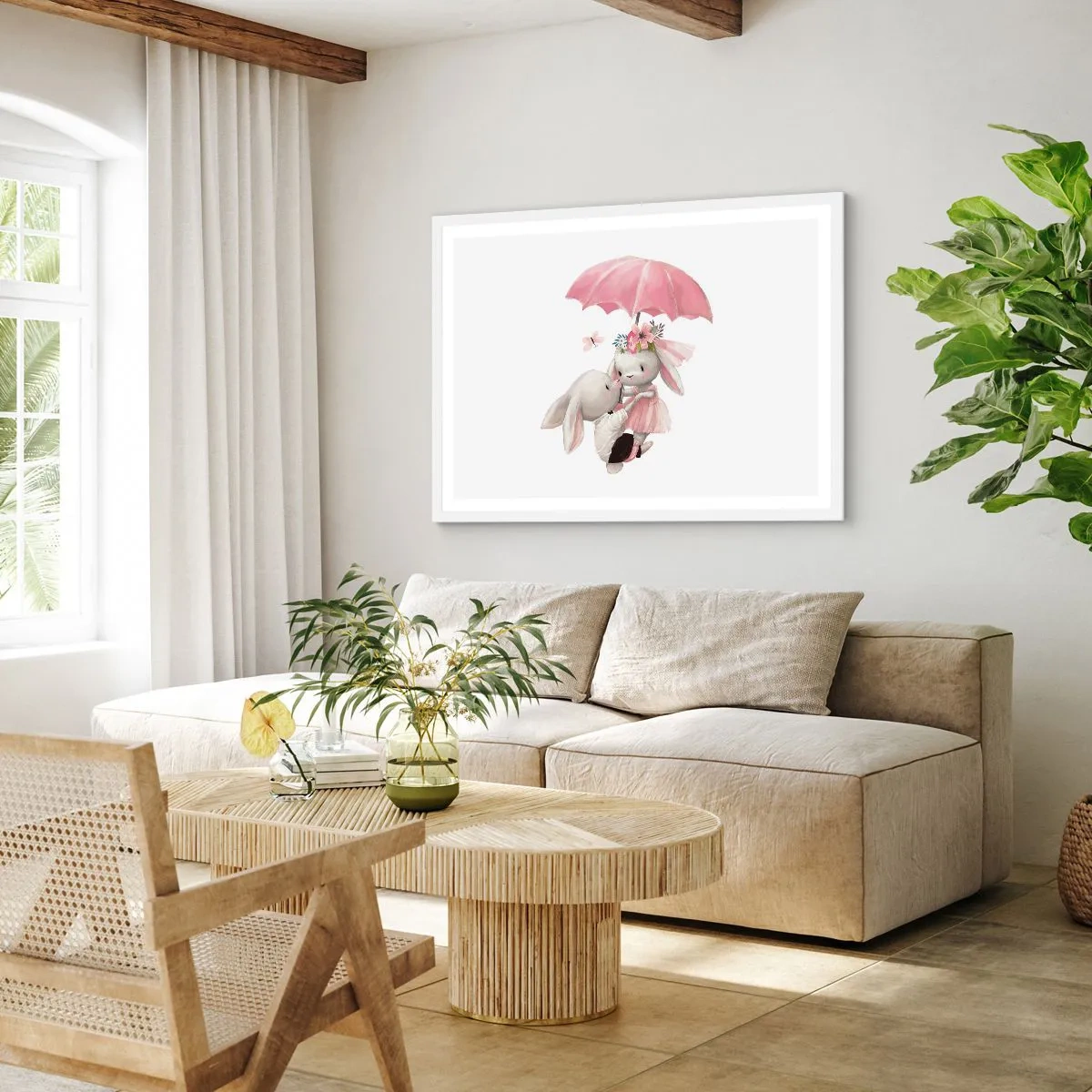 Plakat i hvid ramme - Det er kærlighed - 70x50 cm