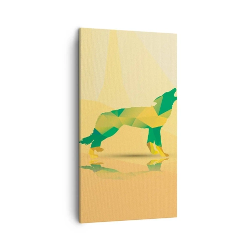 Lærredstryk - Billede på lærred - Ensom ulv - 45x80 cm