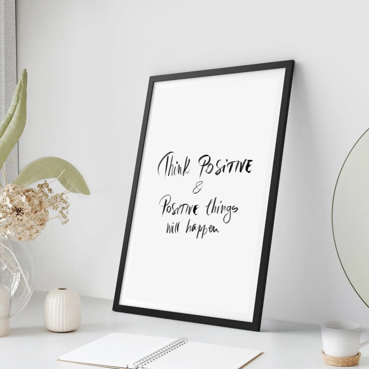 Plakat i sort ramme - Hvordan skal man leve? - 70x100 cm