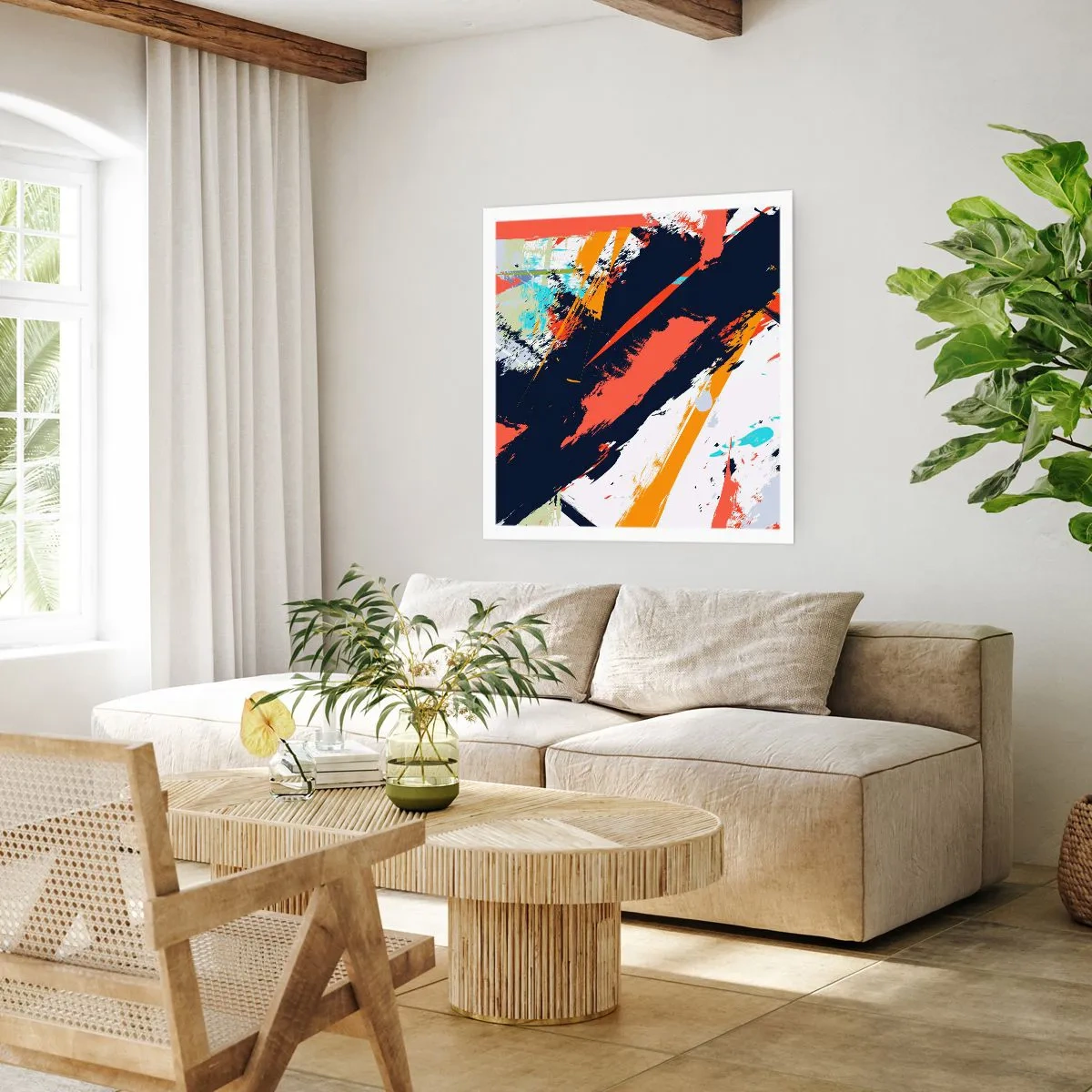 Plakat - Dynamisk sammensætning - 50x50 cm