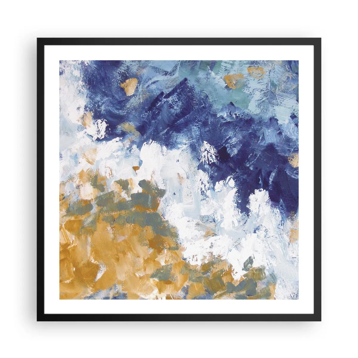 Plakat i sort ramme - Elementernes dans - 60x60 cm