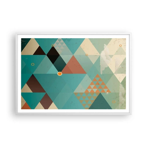 Plakat i hvid ramme - Enhed af mangfoldighed, mangfoldighed af enhed - 100x70 cm