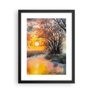 Plakat i sort ramme - Efterårs atmosfære - 30x40 cm