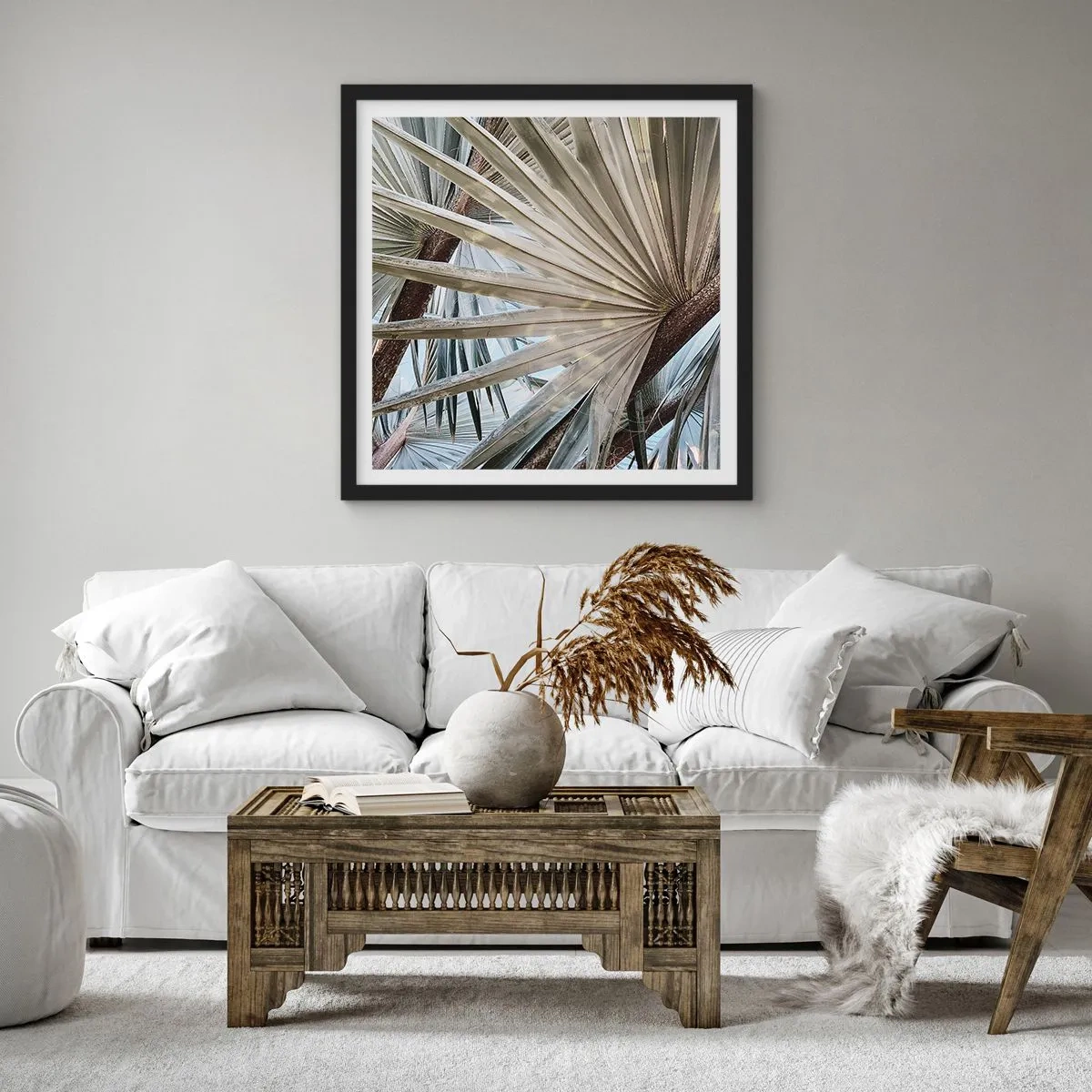 Plakat i sort ramme - Ventilatorer i troperne - 30x30 cm