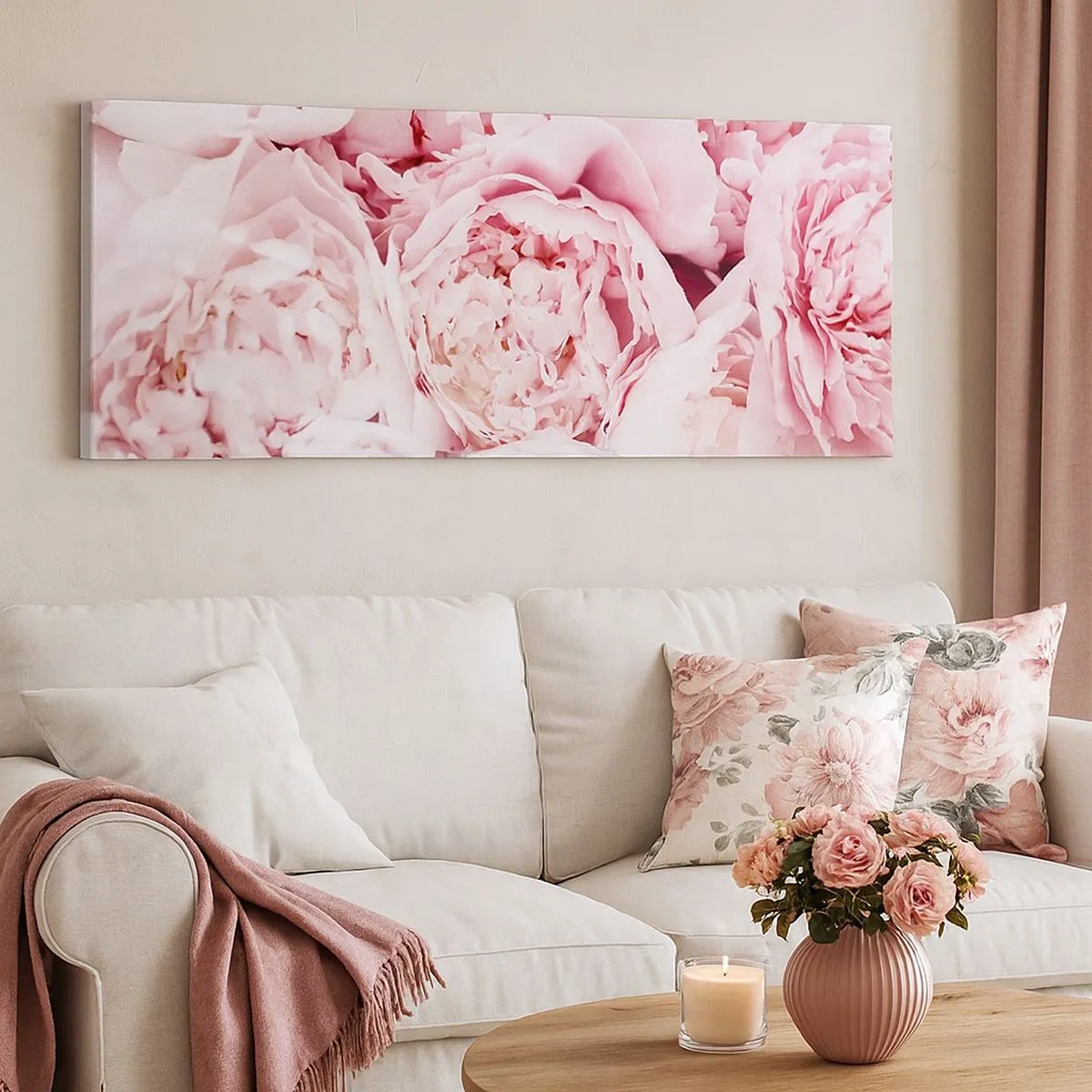 Lærredstryk - Billede på lærred - Hyggeligt og velduftende - 100x40 cm