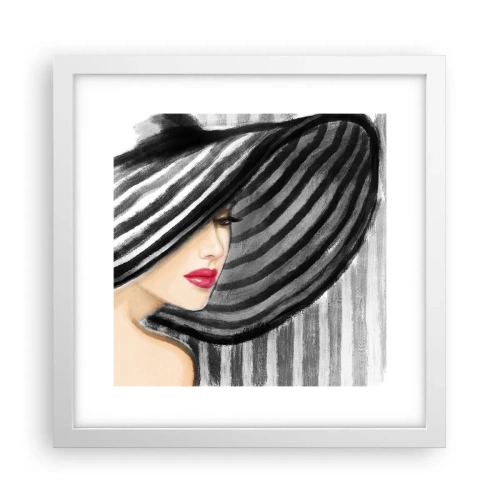 Plakat i hvid ramme - Hvor kan jeg finde dig? - 30x30 cm