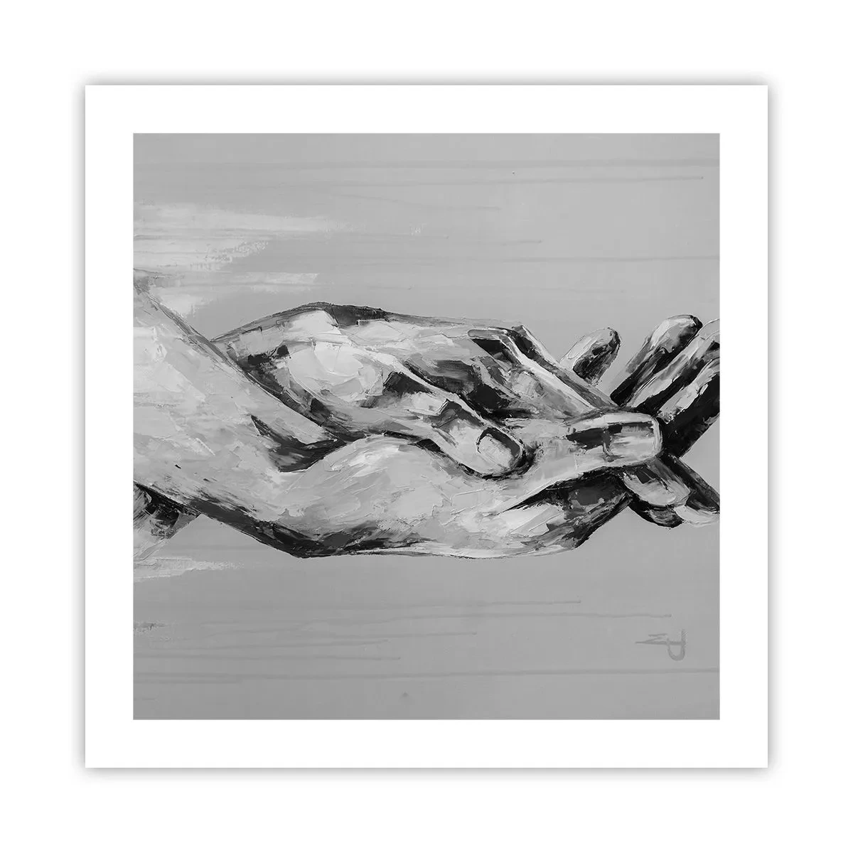 Plakat - Begyndelsen ... - 50x50 cm