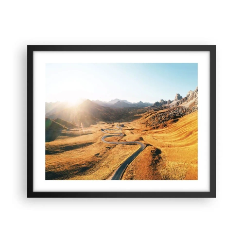 Plakat i sort ramme - I en gylden dal - 50x40 cm