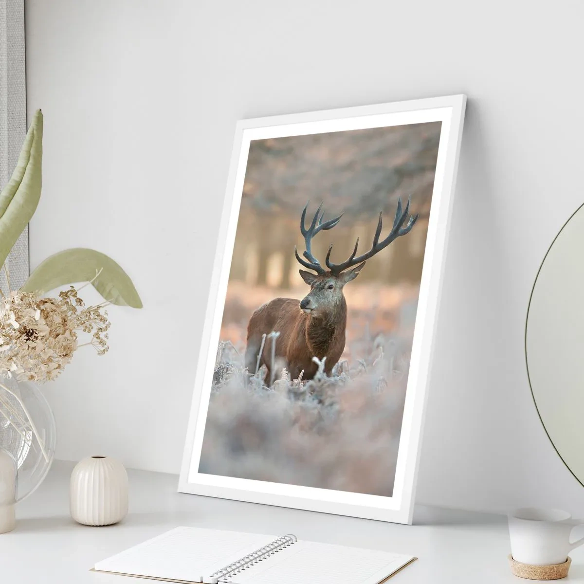 Plakat i hvid ramme - En frisk morgen - 40x50 cm