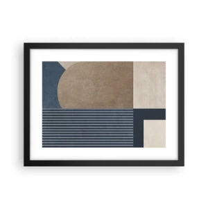 Plakat i sort ramme - En komposition af enkelhed og rundhed - 40x30 cm