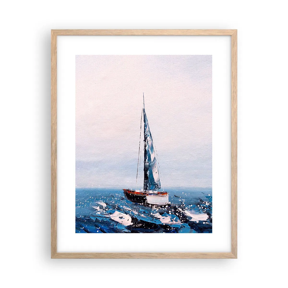 Plakat i ramme af lyst egetræ - Vindens broderskab - 40x50 cm