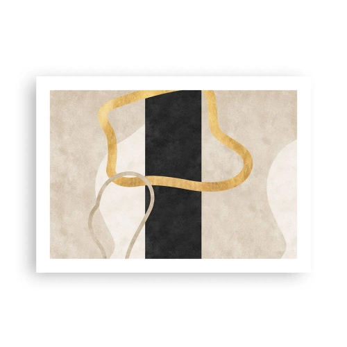 Plakat - Sløjfeformede former - 70x50 cm