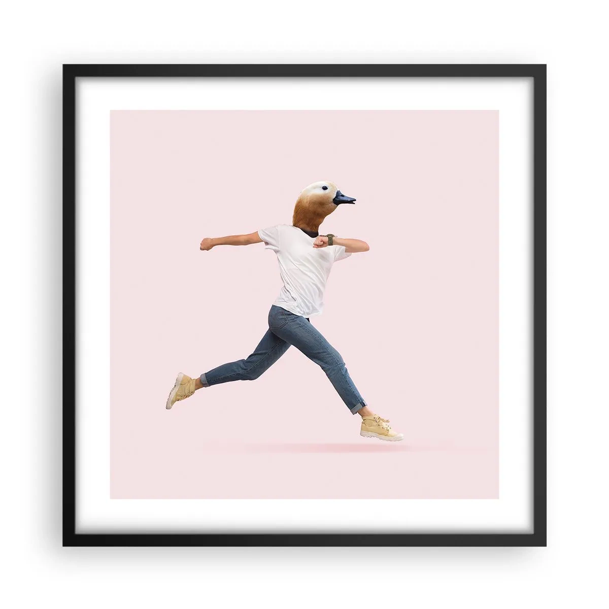 Plakat i sort ramme - En knivspids absurditet - 50x50 cm