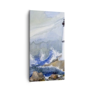 Lærredstryk - Billede på lærred - Mod mørket og stormen - 55x100 cm