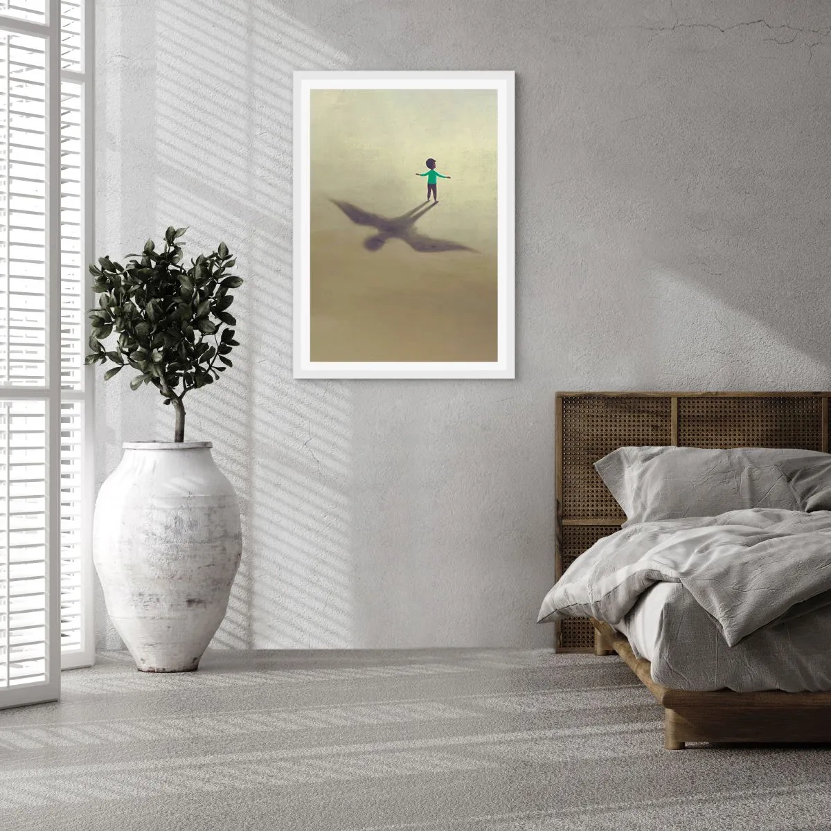 Plakat i hvid ramme - Fremtidens helt - 30x40 cm