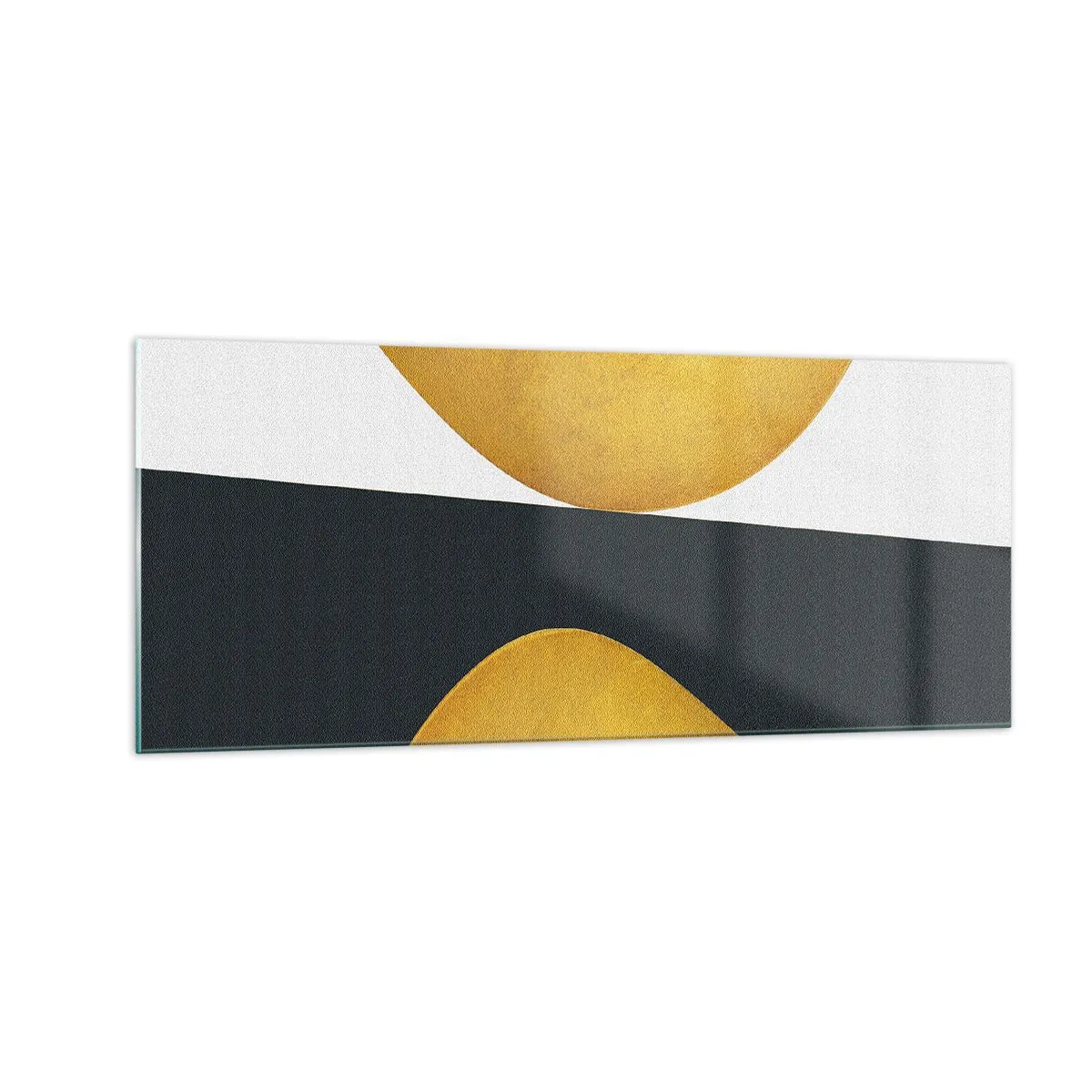 Billede på glas - Først: guld - 100x40 cm