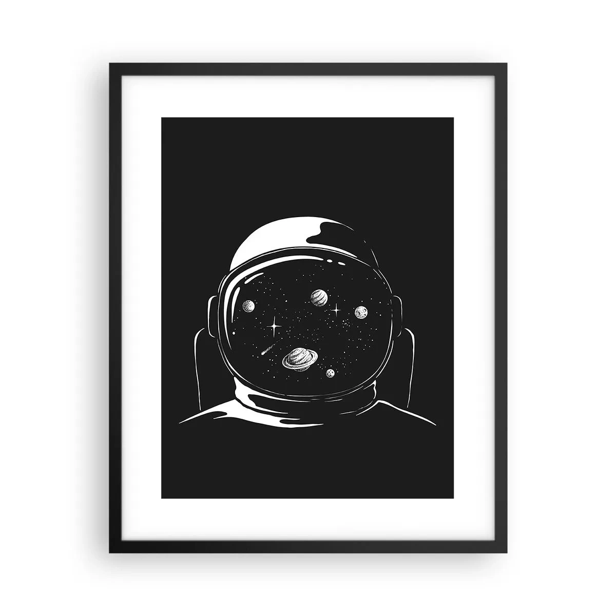 Plakat i sort ramme - Flot udsigt - 40x50 cm