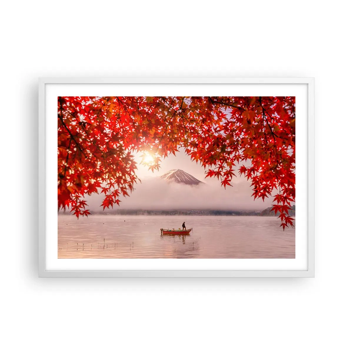 Plakat i hvid ramme - I en japansk atmosfære - 70x50 cm