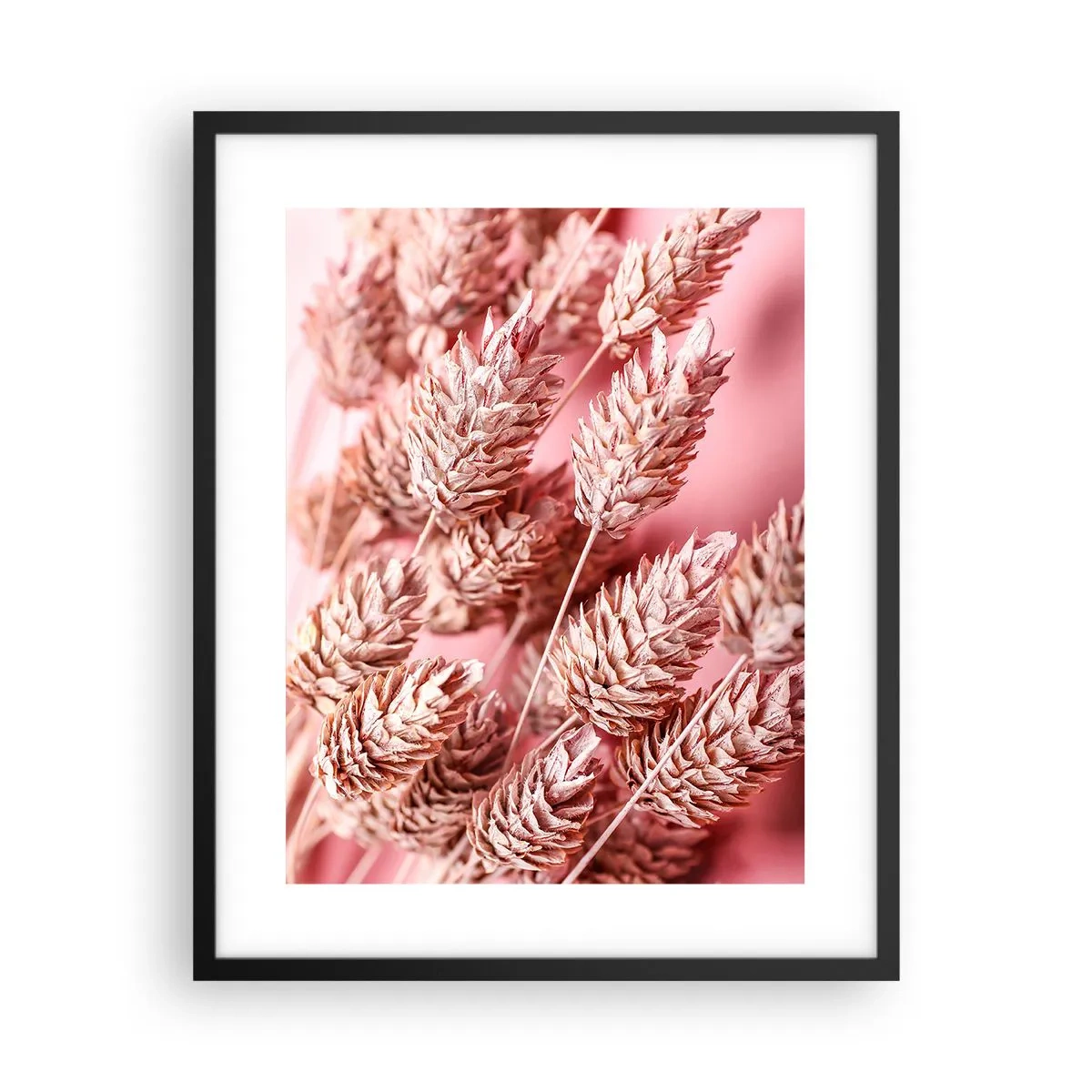 Plakat i sort ramme - Blomsterkaskade i lyserødt - 40x50 cm