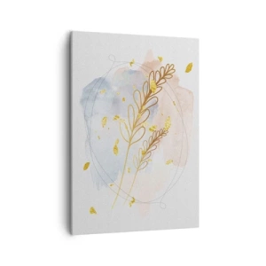 Lærredstryk - Billede på lærred - En gylden eksplosion - 50x70 cm