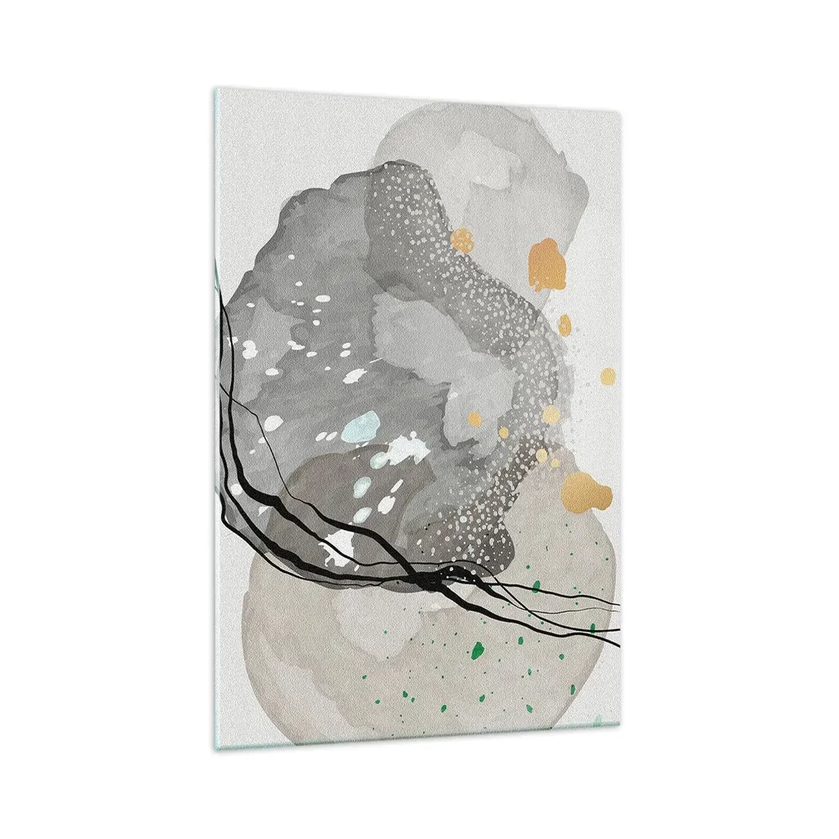 Billede på glas - Organisk komposition - 70x100 cm