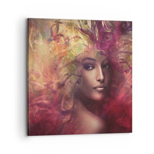 Lærredstryk - Billede på lærred - Her er jeg! - 70x70 cm