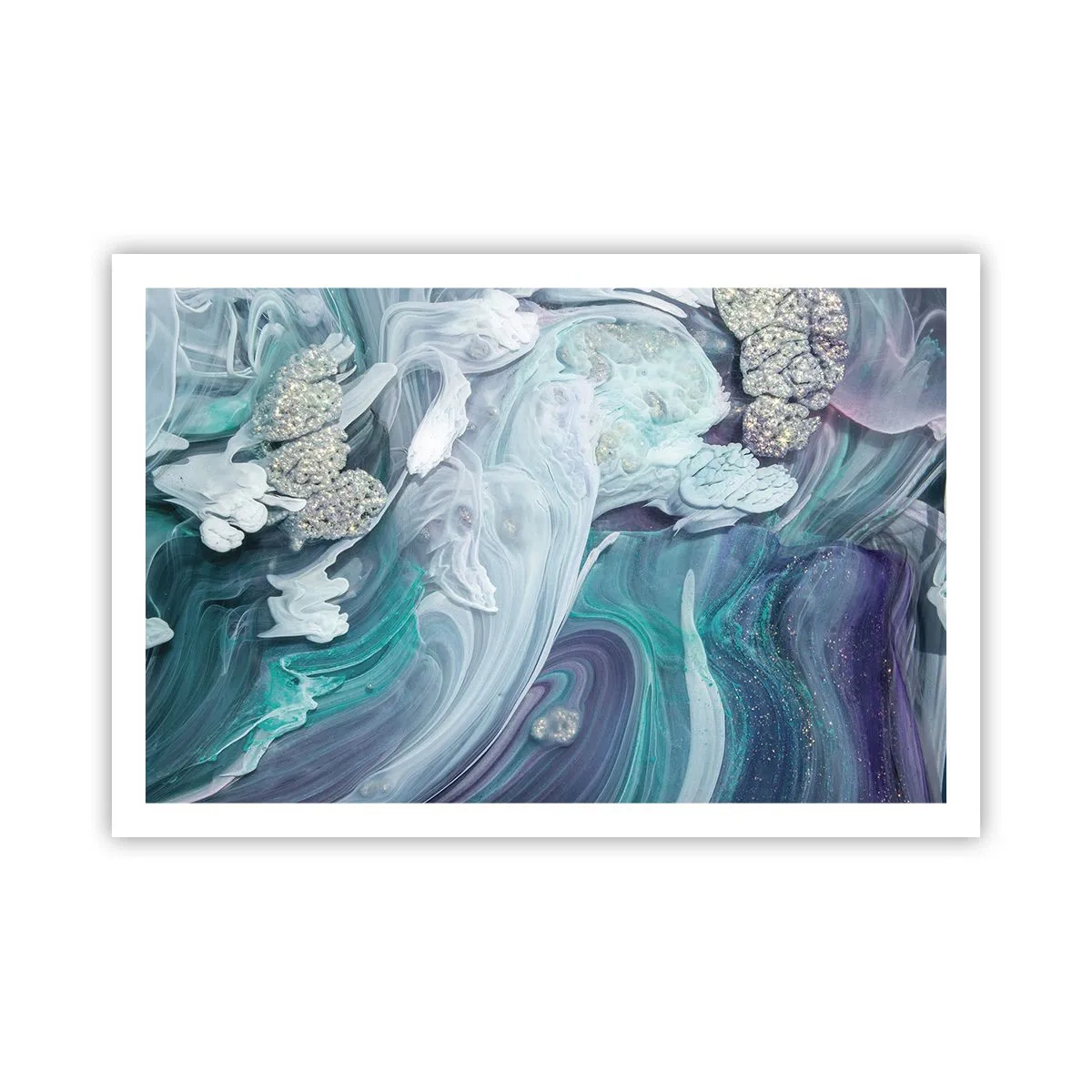 Plakat - Strømme af blå - 91x61 cm