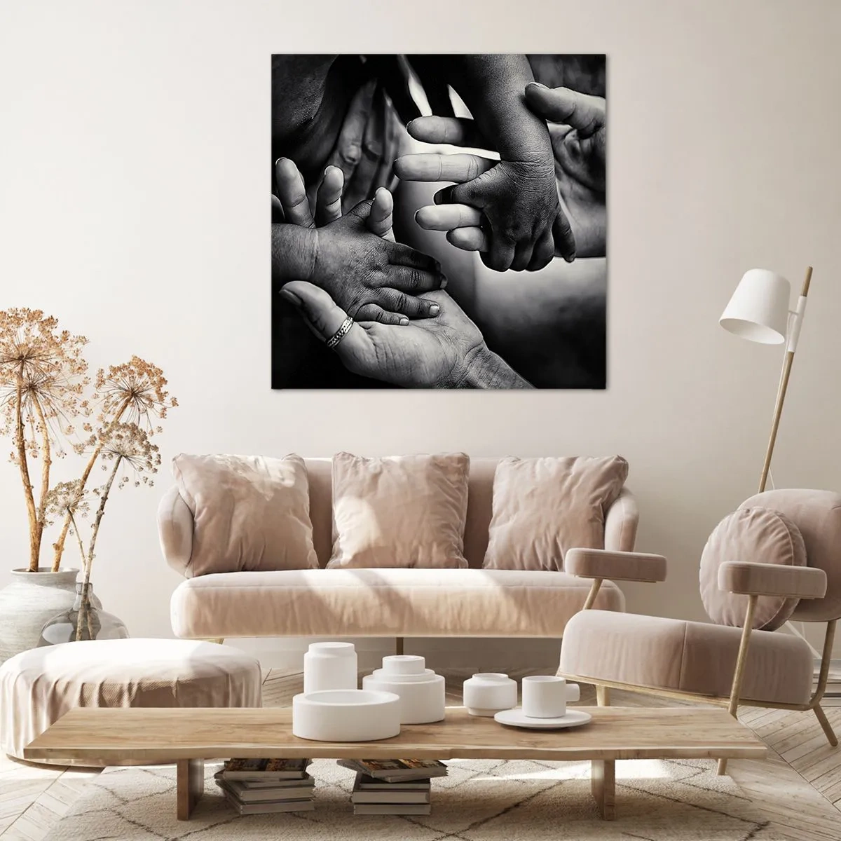 Lærredstryk - Billede på lærred - At være menneske - 40x40 cm