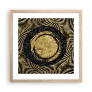 Plakat i ramme af lyst egetræ - Glamour-komposition - 40x40 cm