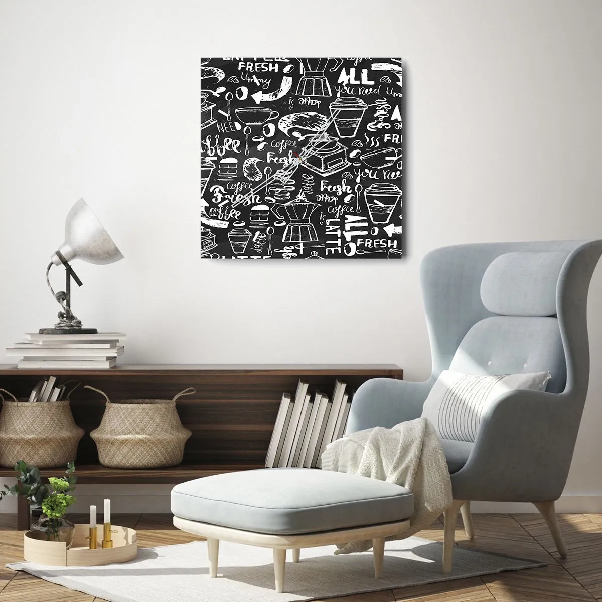 Vægur, Uret - All you need is… - 40x40 cm