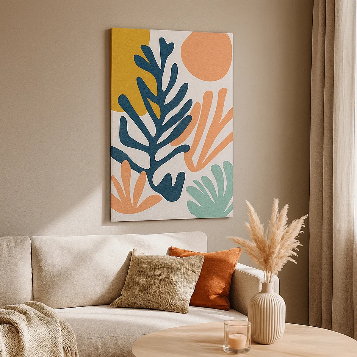 Lærredstryk - Billede på lærred - Koralhav - 50x70 cm