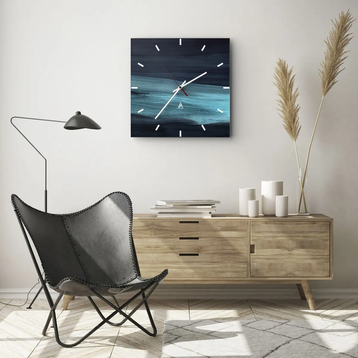 Vægur, Uret - Svøm med strømmen - 40x40 cm