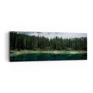 Lærredstryk - Billede på lærred - Hys, tys, lad os ikke vække sovevandet... - 90x30 cm