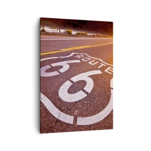 Lærredstryk - Billede på lærred - Den berømte Route 66 - 50x70 cm
