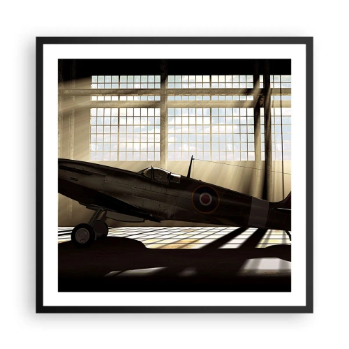 Plakat i sort ramme - Resten af krigeren - 60x60 cm