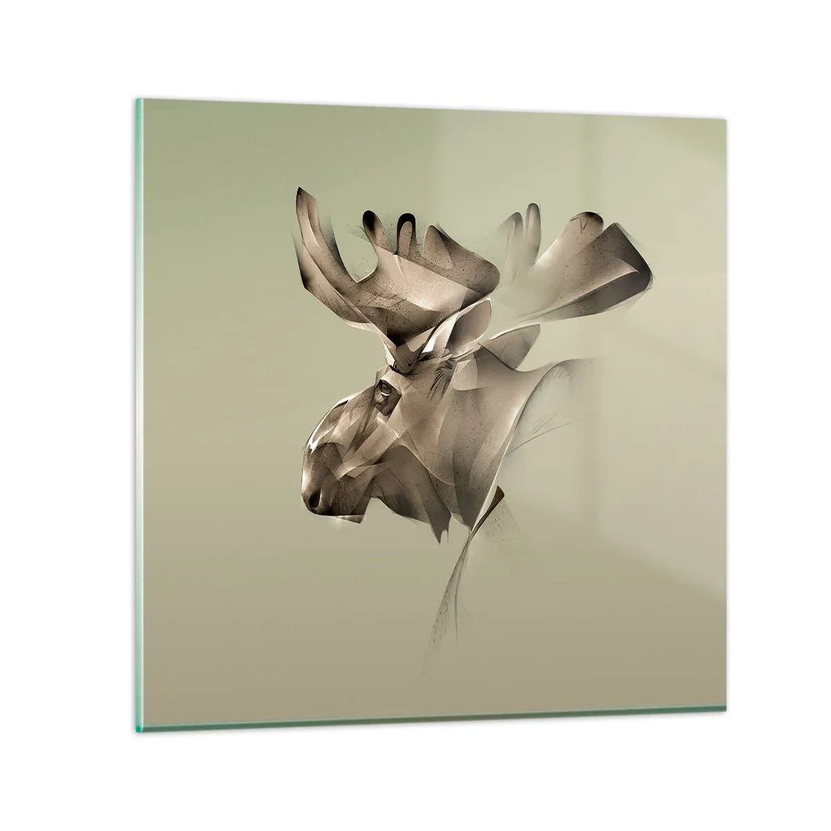 Billede på glas - Den blide kraft af ro - 60x60 cm