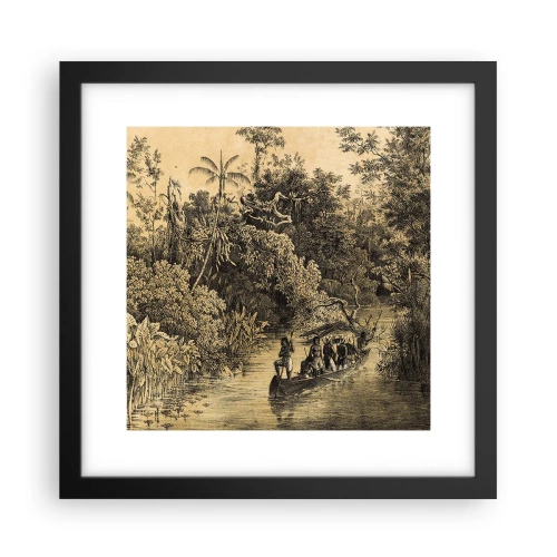 Plakat i sort ramme - Rejsen til kilden - 30x30 cm