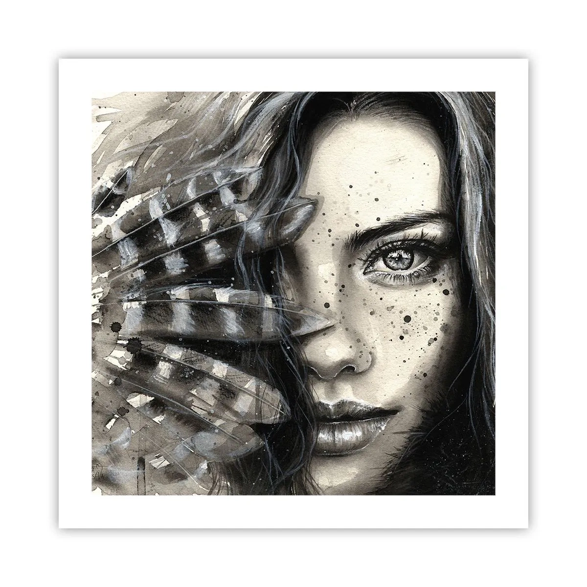 Plakat - Vild skønhed - 50x50 cm
