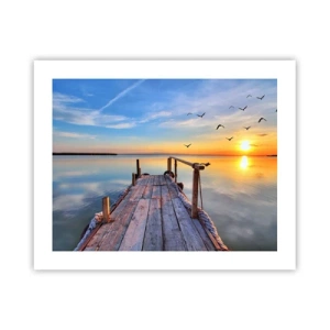 Plakat - Går fremad mod solen - 50x40 cm