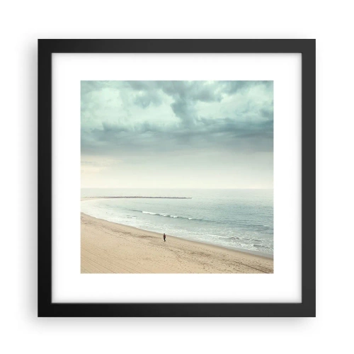 Plakat i sort ramme - På jagt efter fred - 30x30 cm