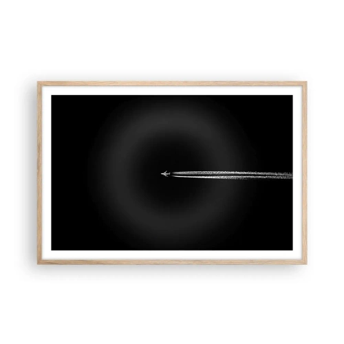 Plakat i ramme af lyst egetræ - Ind i en anden dimension - 91x61 cm