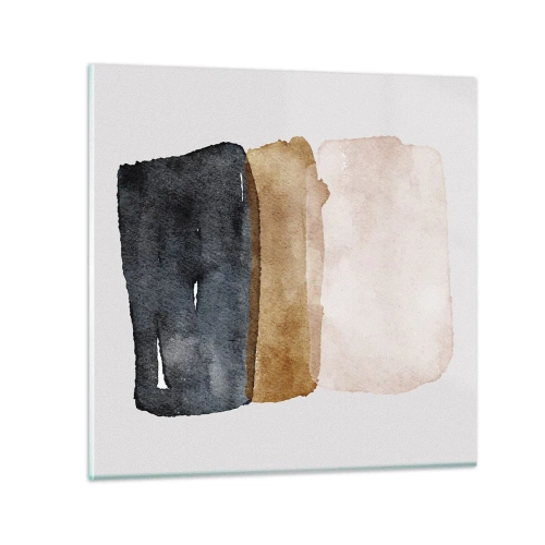 Billede på glas - Sammensætning af jordfarver - 30x30 cm