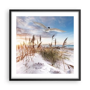 Plakat i sort ramme - Vind fra havet - 50x50 cm