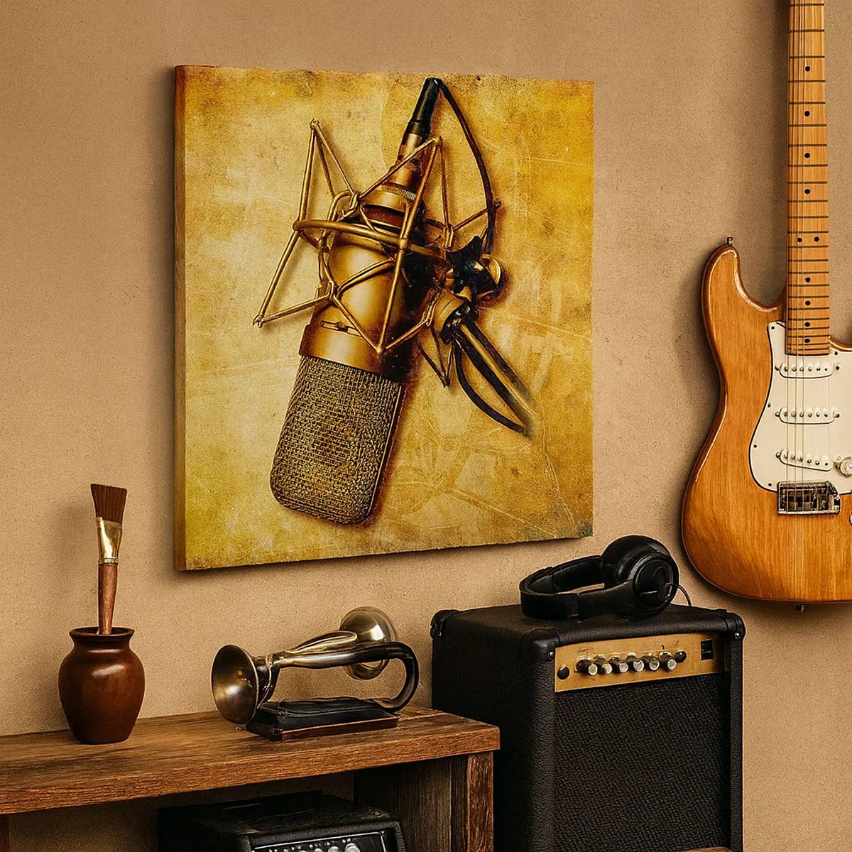 Lærredstryk - Billede på lærred - Radioens gyldne år - 30x30 cm