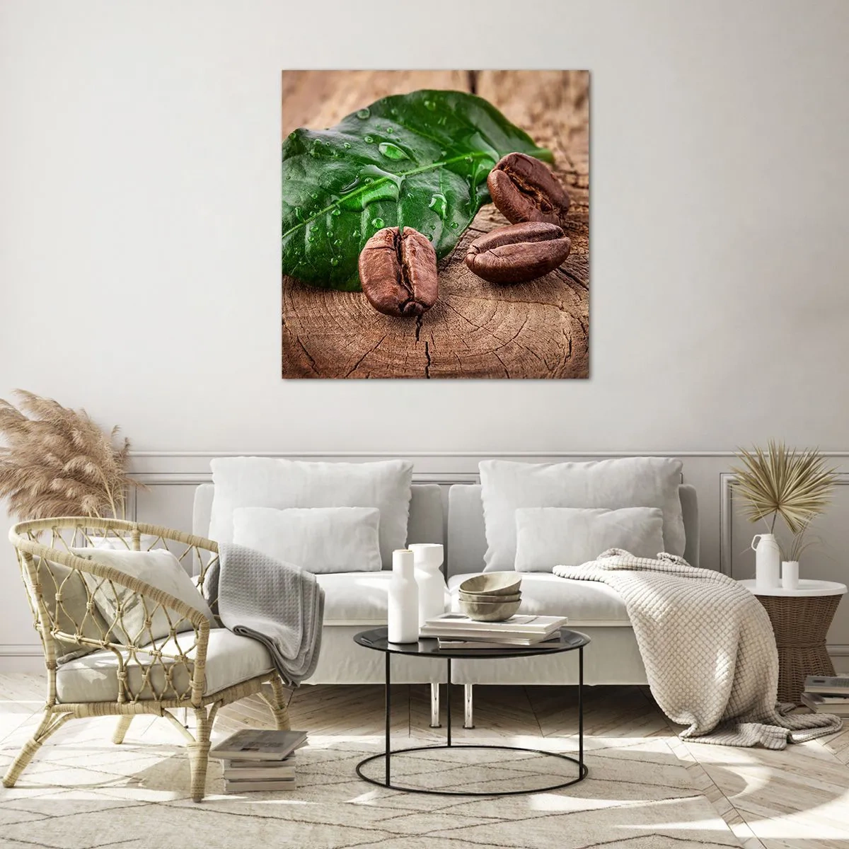 Billede på glas - Den sandeste og sorteste - 60x60 cm