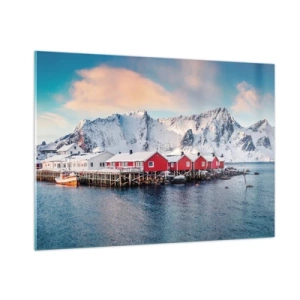 Billede på glas - Nordlig tilbagetrækning - 100x70 cm