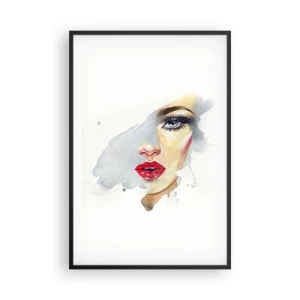 Plakat i sort ramme - Refleksion i en vanddråbe - 61x91 cm