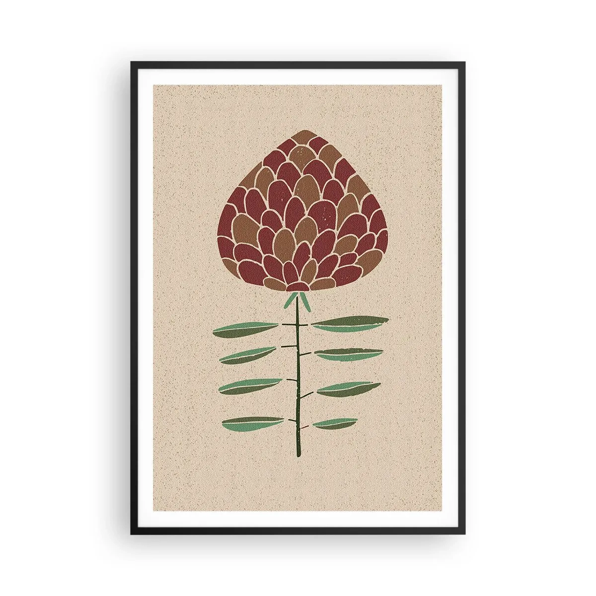 Plakat i sort ramme - Som en stor pind - 70x100 cm